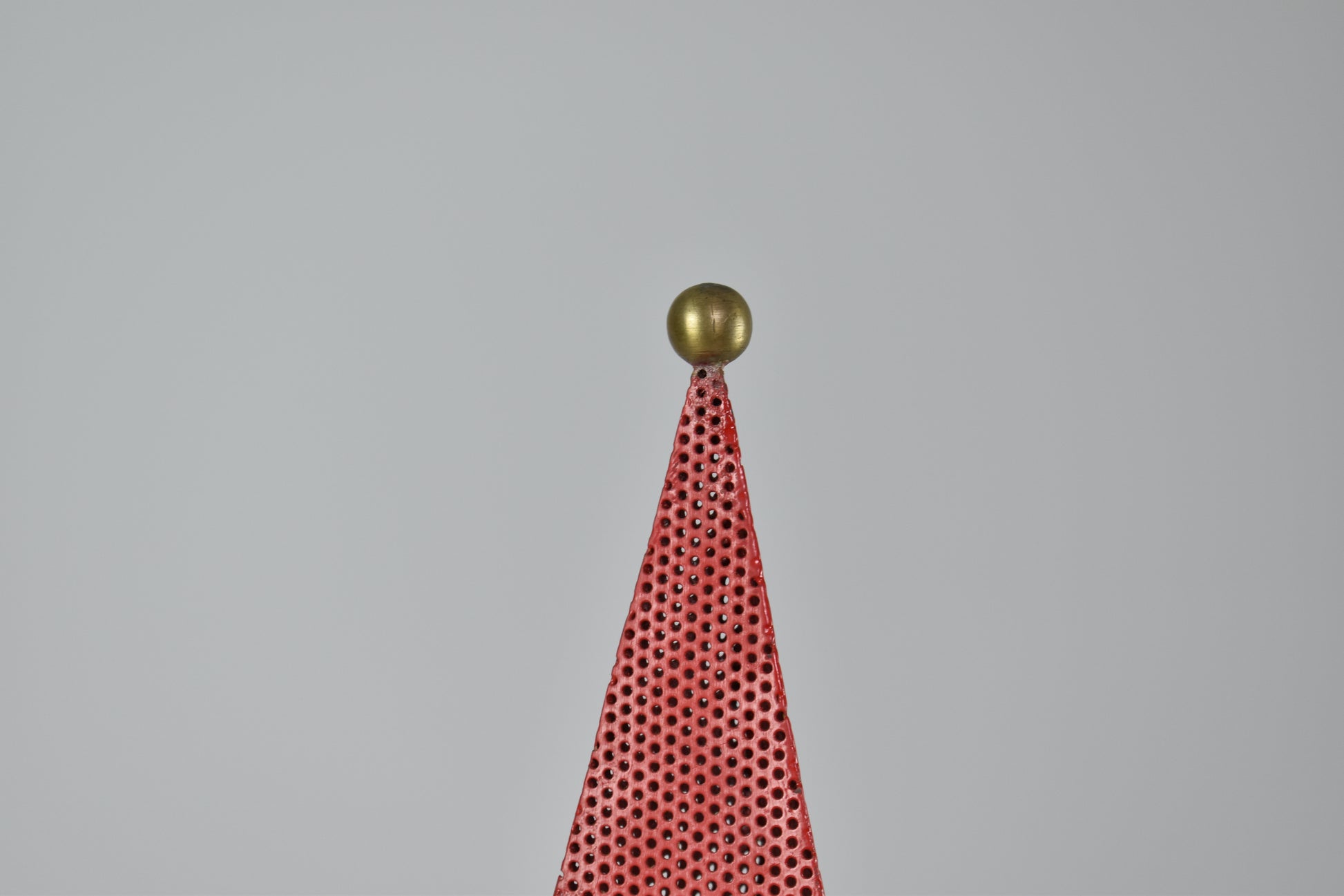 French Perforated Metal Table Lamp by Mathieu Matégot, 1950s