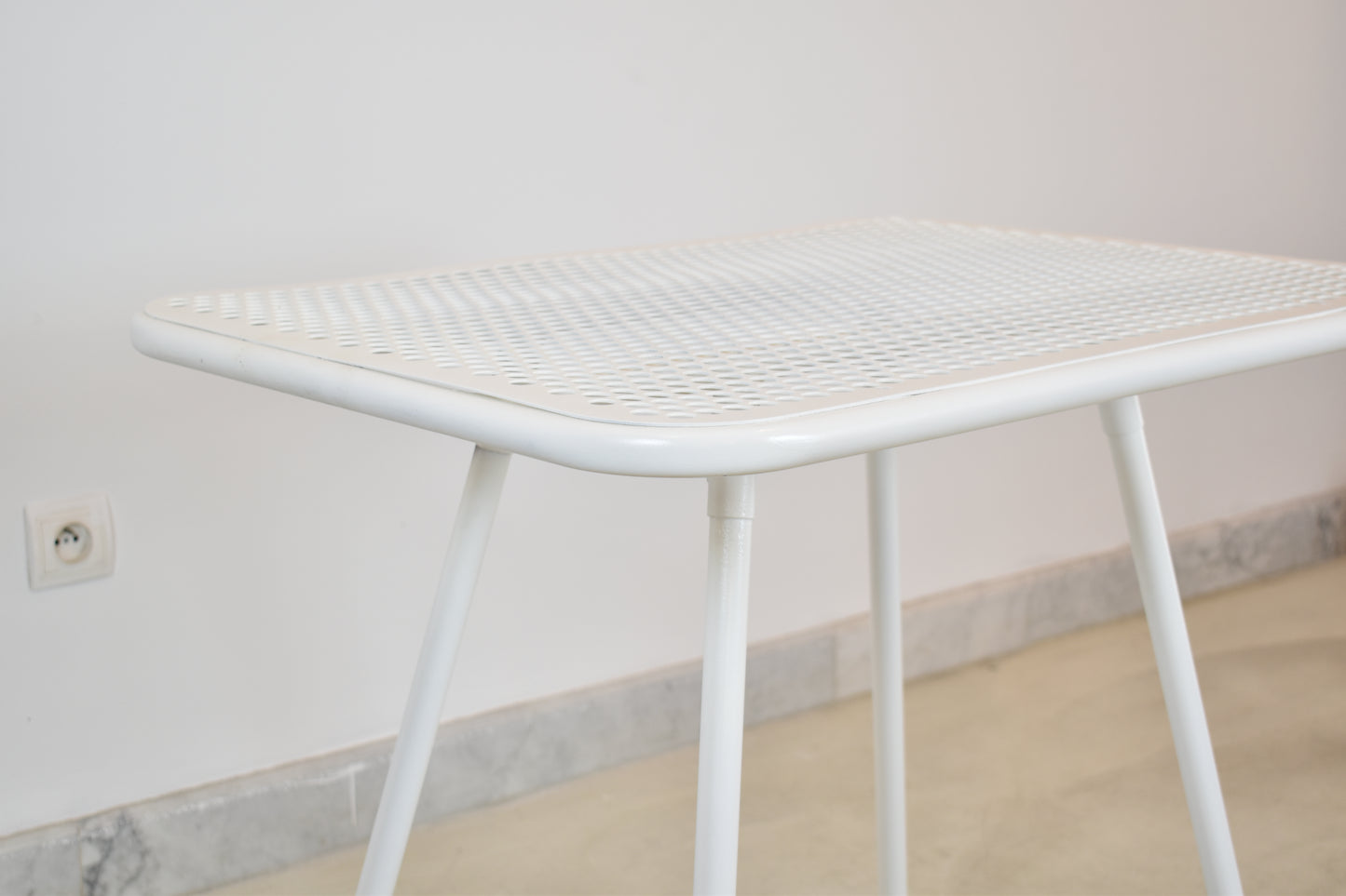 French 'Radar' Metal Garden Table by Rene Malaval, 1940s-1950s