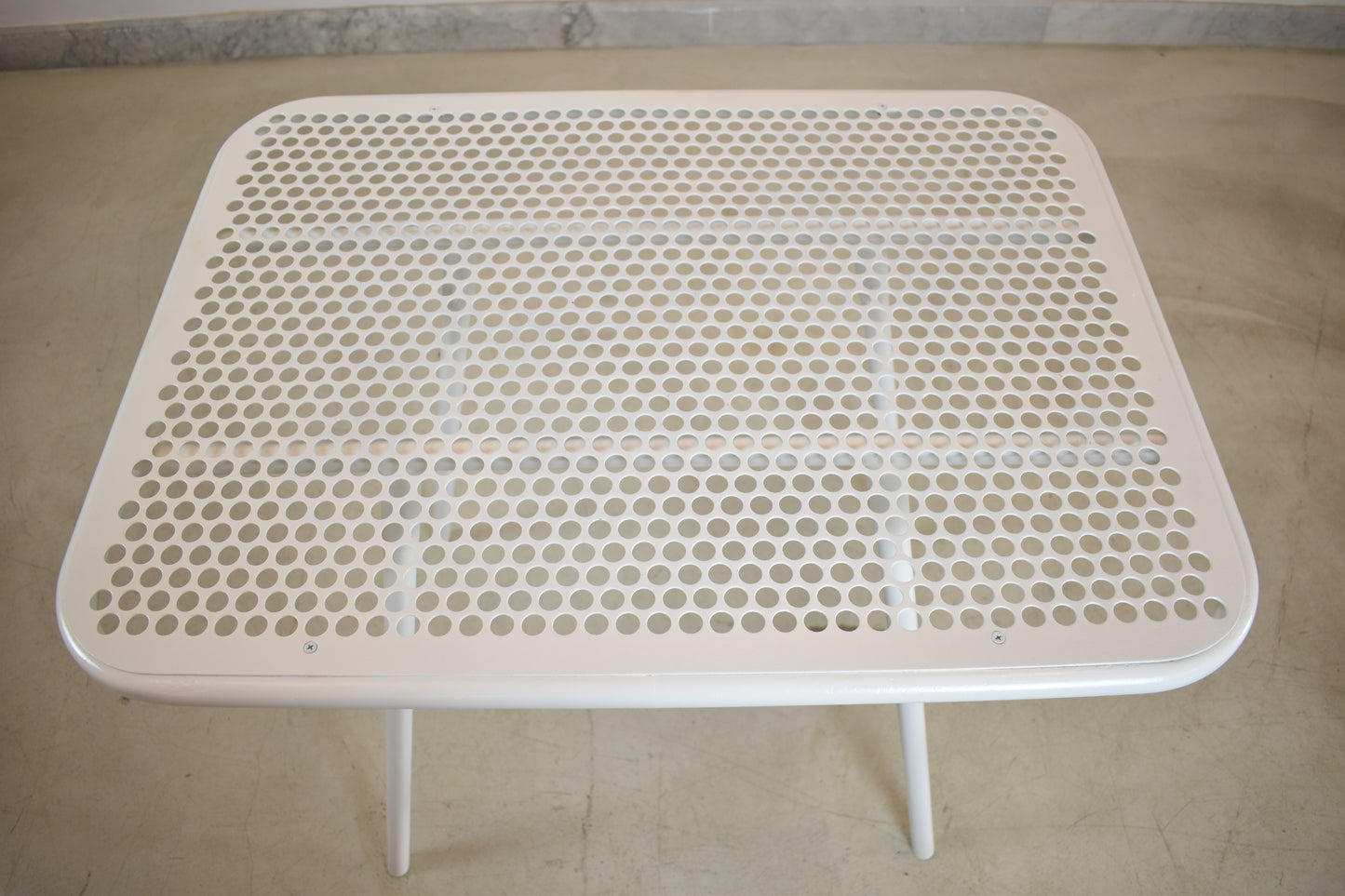 French 'Radar' Metal Garden Table by Rene Malaval, 1940s-1950s