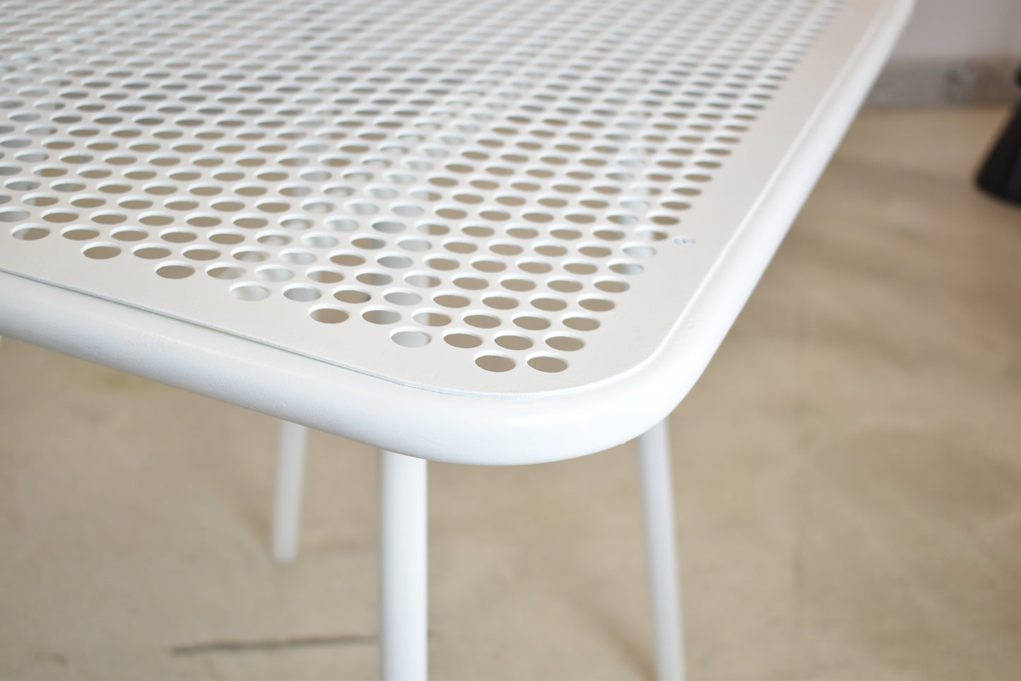 French 'Radar' Metal Garden Table by Rene Malaval, 1940s-1950s