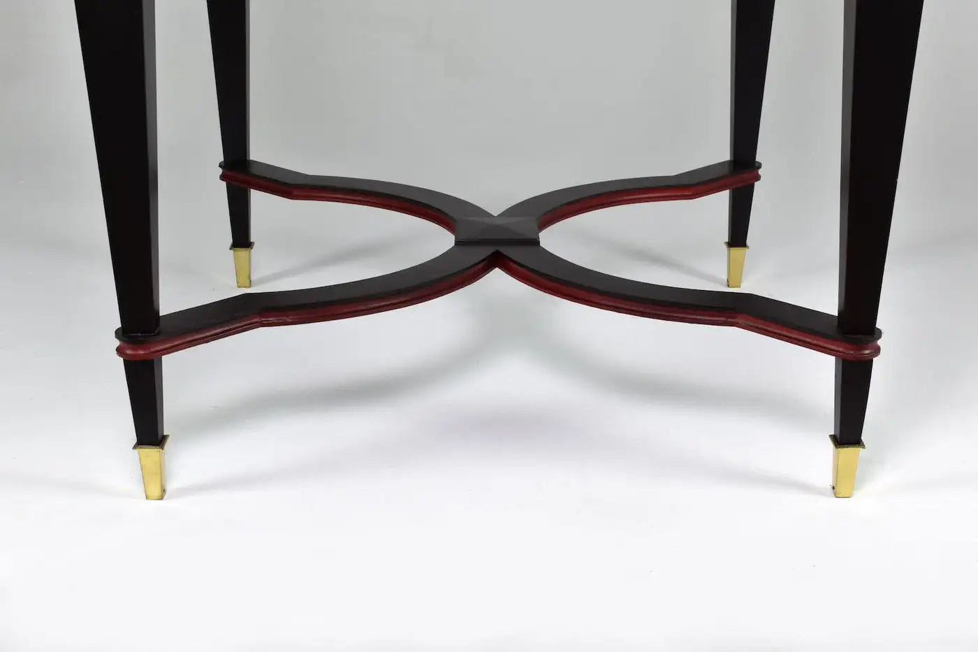 Set of 4 Restored Italian Dining Armchairs with Game Table, 1960s