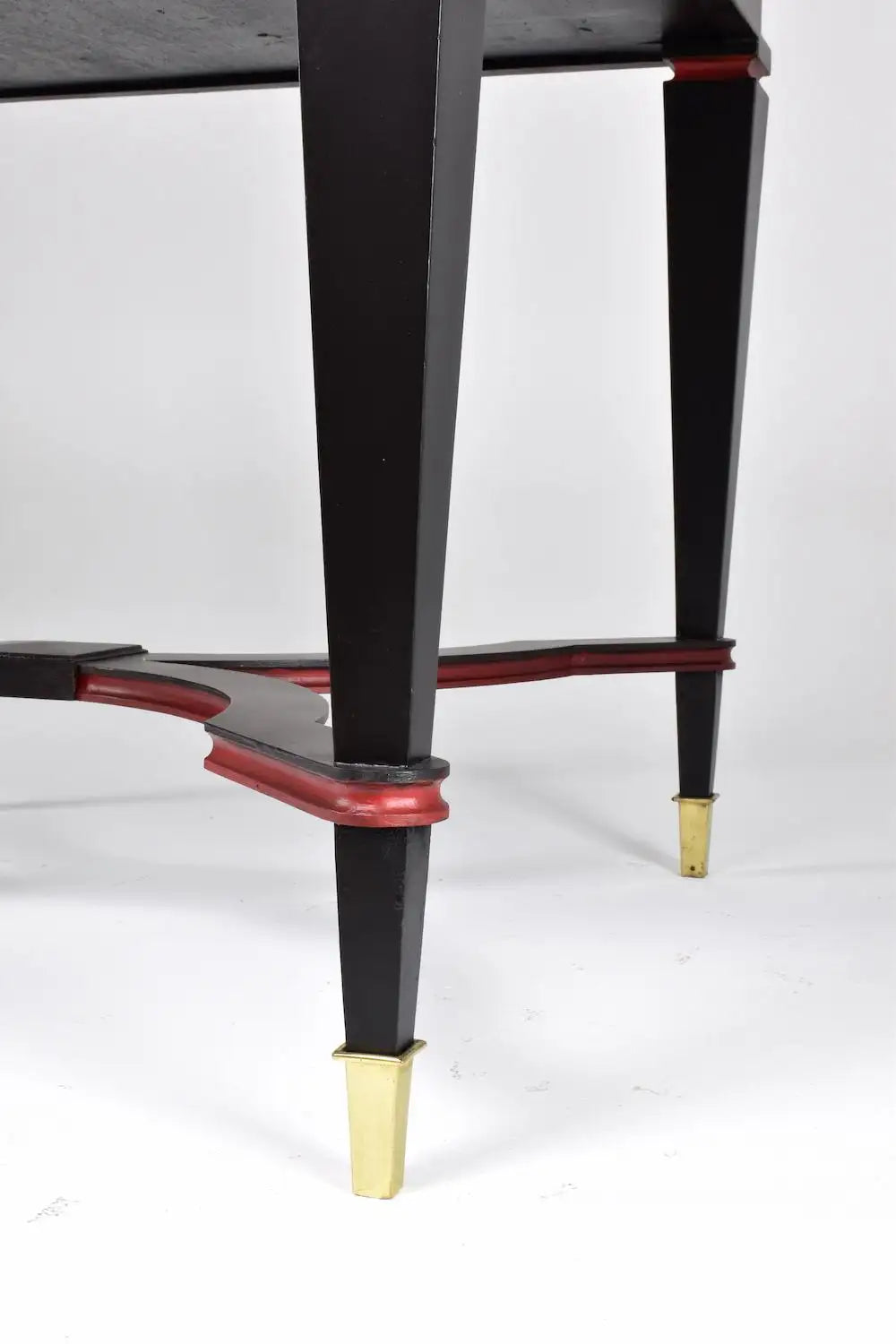 Set of 4 Restored Italian Dining Armchairs with Game Table, 1960s
