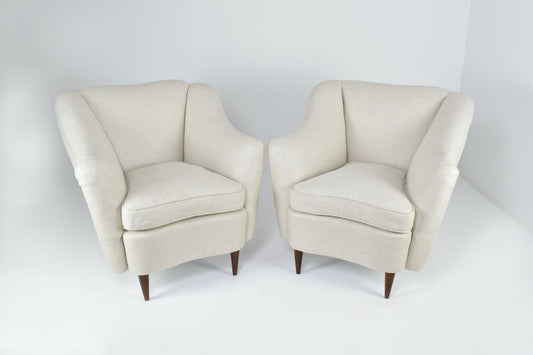 Pair of Italian Lounge Chairs, ISA Bergamo, circa 1955–60