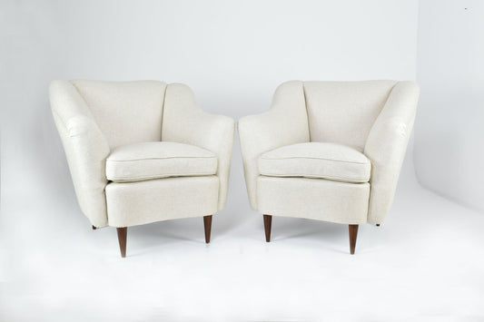 Pair of Italian Lounge Chairs, ISA Bergamo, circa 1955–60
