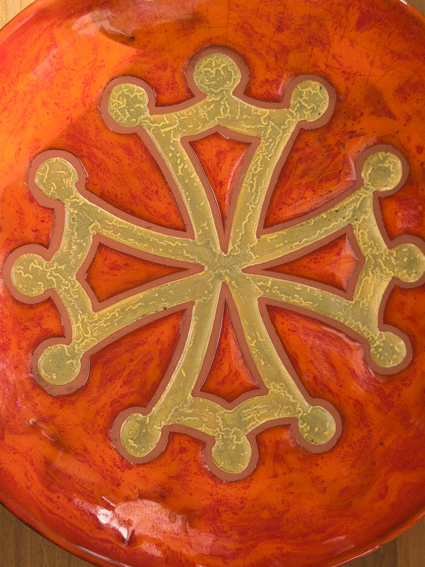 Ceramic Vallauris Wall Plate by Paul Azema, France, 1960–1970