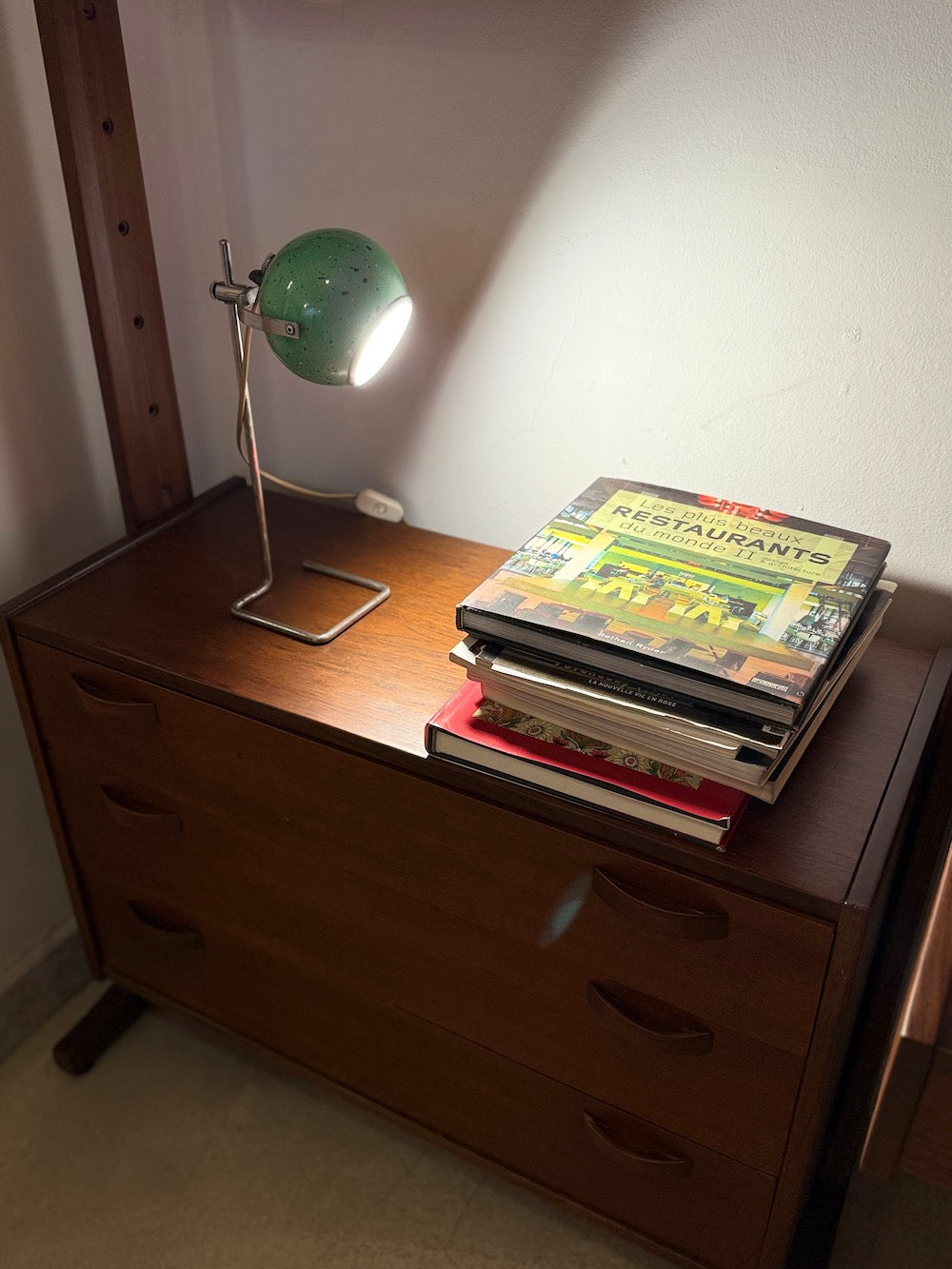 1970's Italian Speckled Eyeball Vintage Desk Lamp