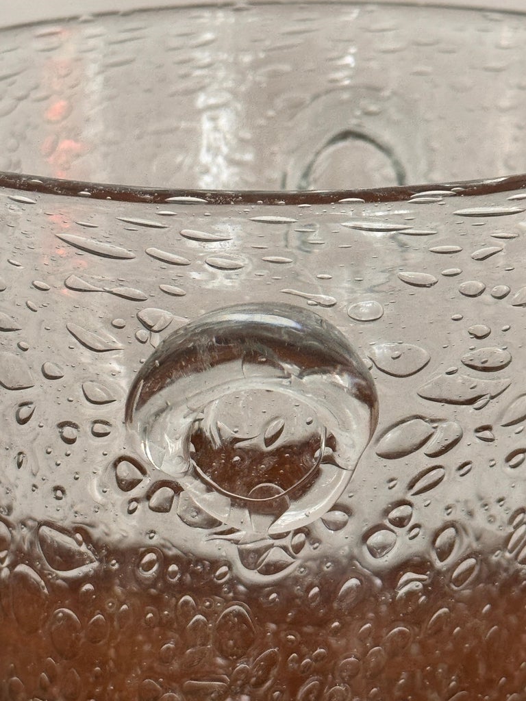 Bubbled Glass Champagne Bucket in the Style of Biot, France, circa 1960