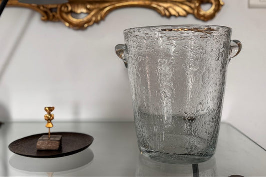 Bubbled Glass Champagne Bucket in the Style of Biot, France, circa 1960