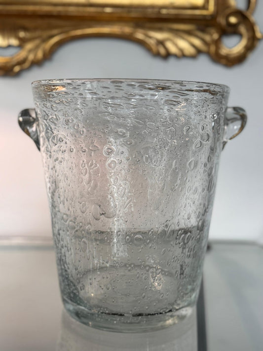 Bubbled Glass Champagne Bucket in the Style of Biot, France, circa 1960