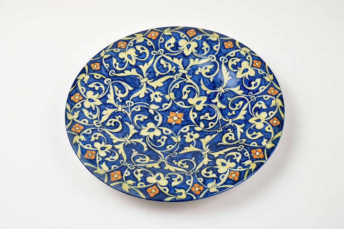 Italian Hand-Painted Ceramic Centerpiece, Perugia, 1930s–40s