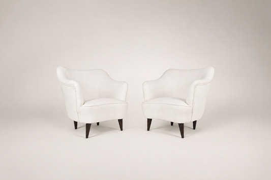 Pair of Italian Lounge Chairs, ISA Bergamo, circa 1955–60