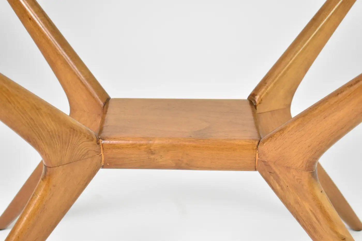 Italian Glass and Wood Coffee Table in the Style of Cesare Lacca, 1940s–50s