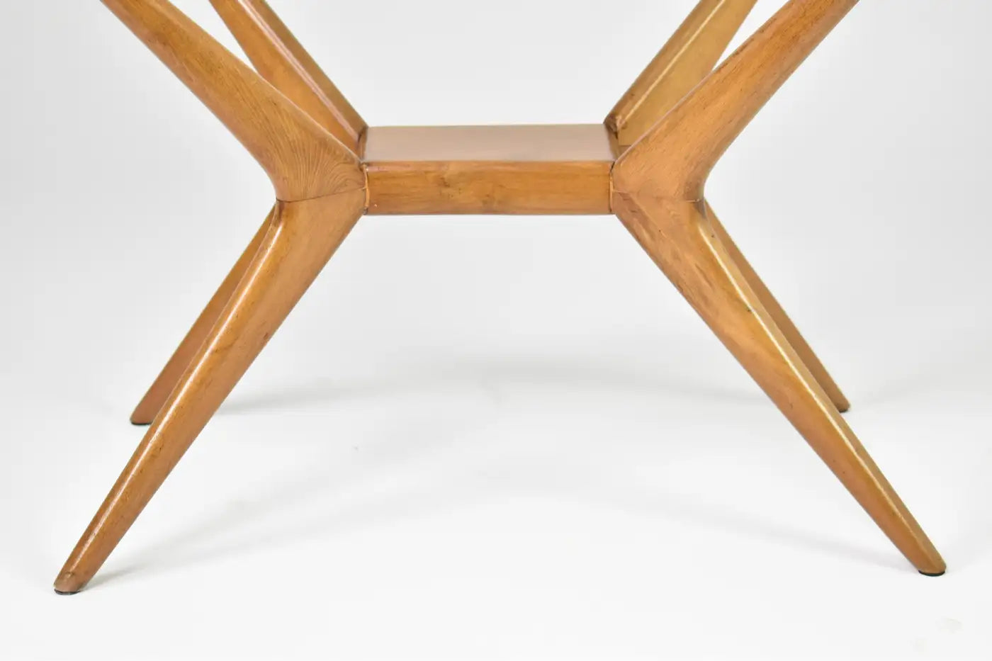 Italian Glass and Wood Coffee Table in the Style of Cesare Lacca, 1940s–50s