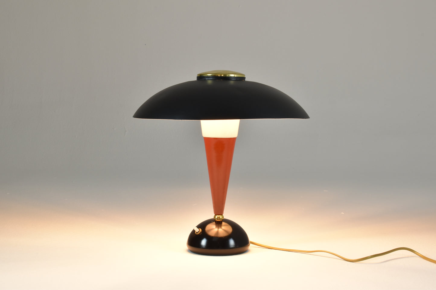 Italian Metal Art Deco Table Lamp, 1960s