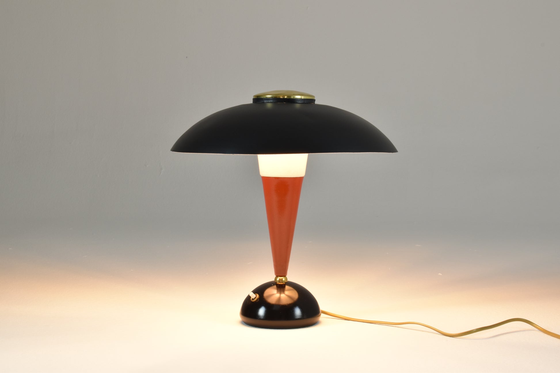 Italian Metal Art Deco Table Lamp, 1960s