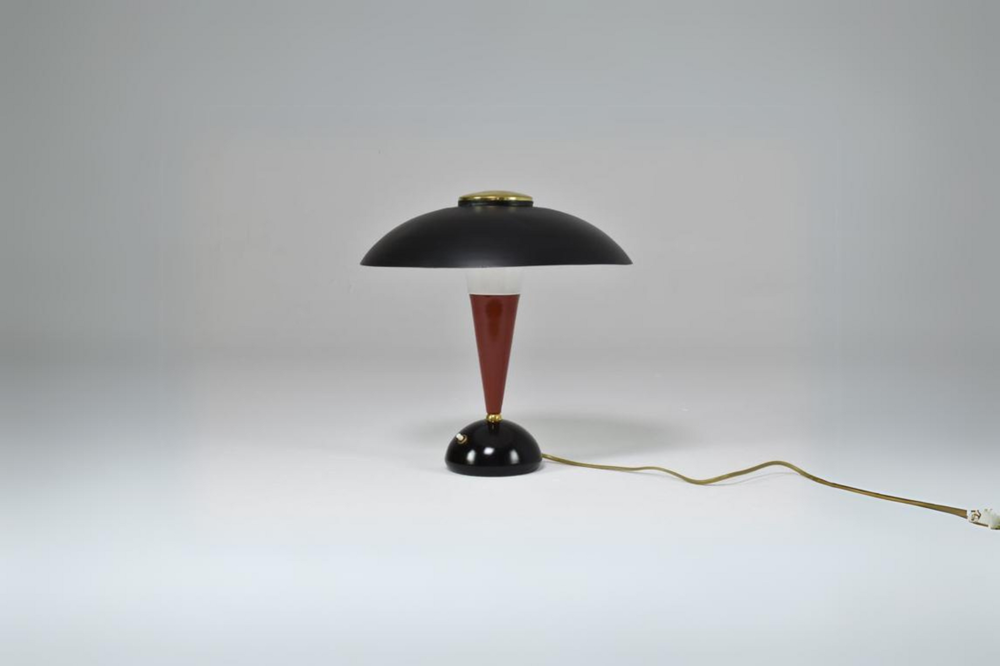 Italian Metal Art Deco Table Lamp, 1960s
