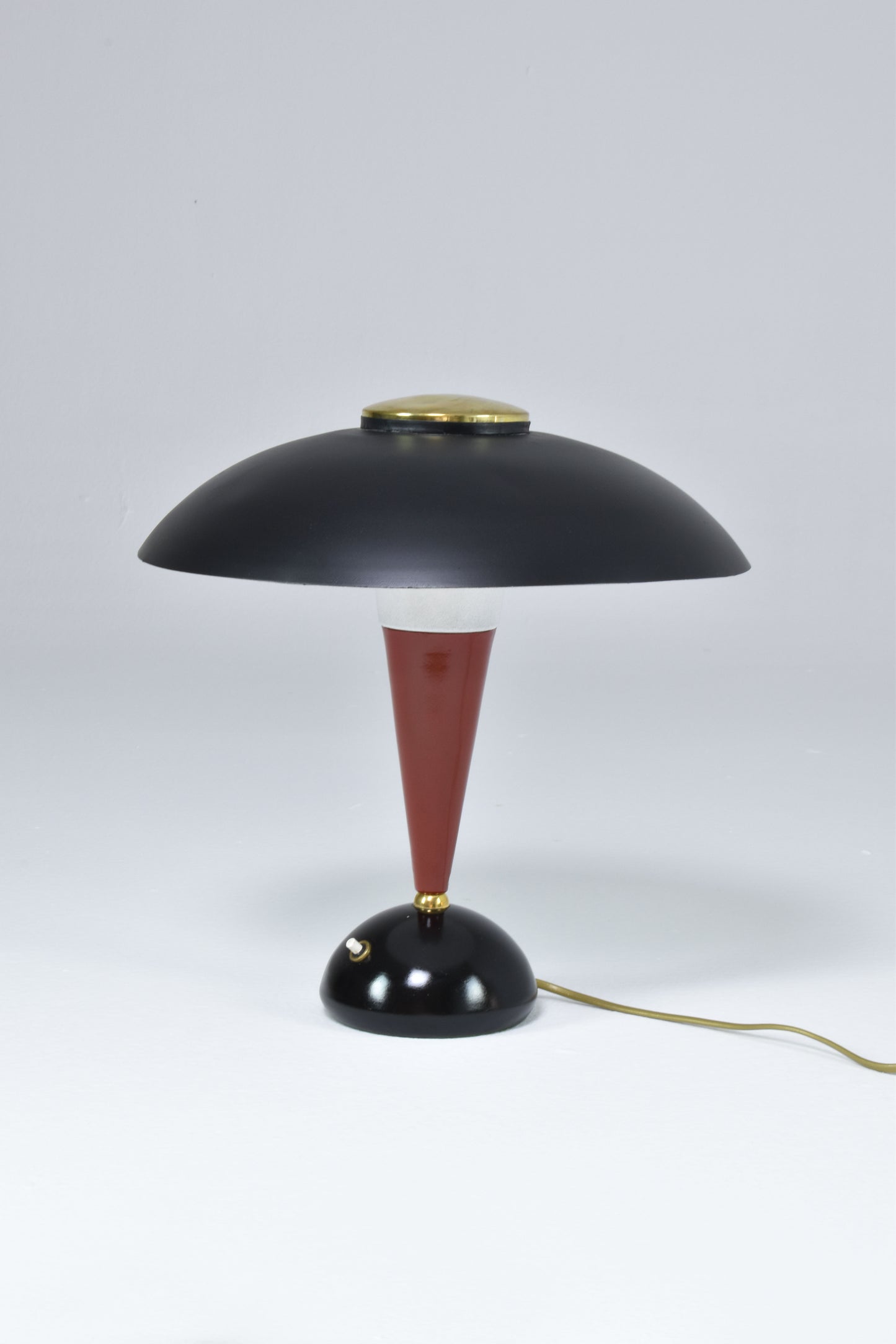 Italian Metal Art Deco Table Lamp, 1960s