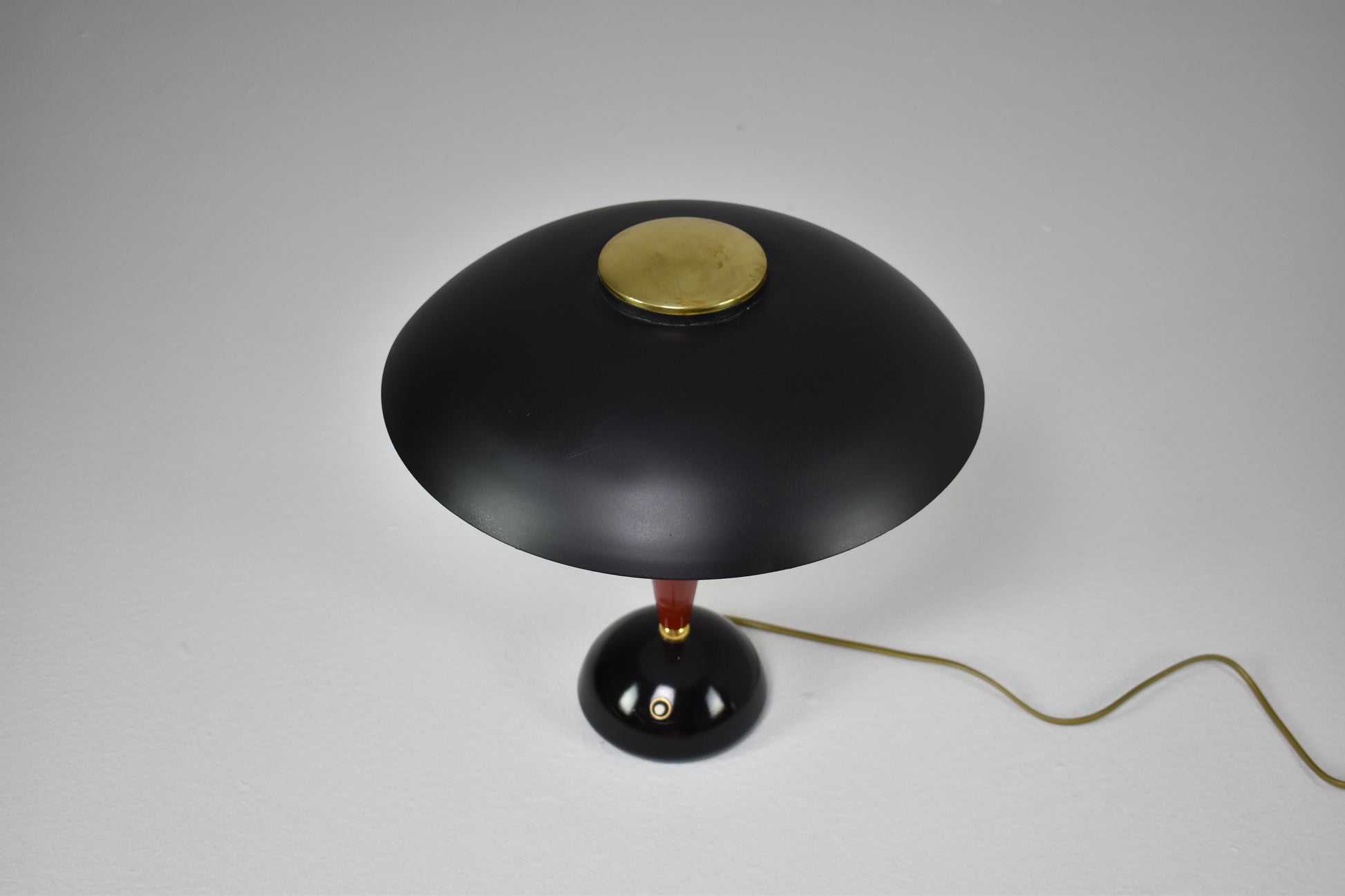 Italian Metal Art Deco Table Lamp, 1960s