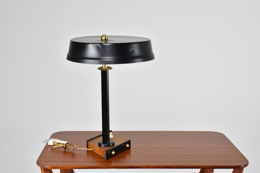 Italian Metal Table Lamp Attributed to Oscar Torlasco, 1950s