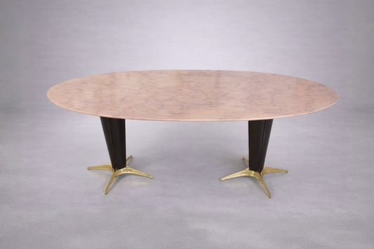 Shop Italian Mid-Century Oval Marble Dining Table, 1950's - Spirit Gallery Vintage Furniture