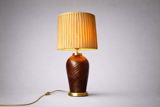 Shop Italian Red Mid-Century Murano Table Lamp by Tommaso Barbi, 1970s - Spirit Gallery Vintage Furniture