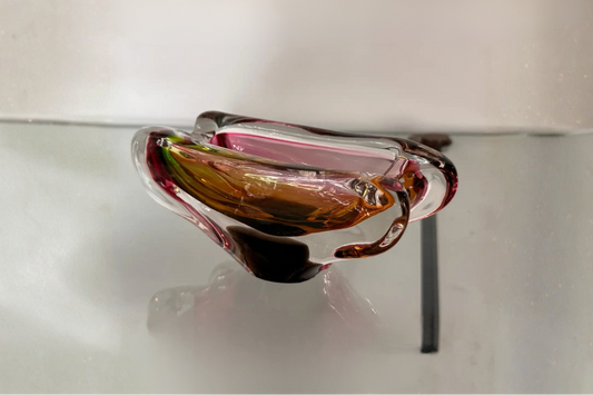 Italian Sommerso Glass Ashtray, Murano Attributed to Josef Rozínek, 1960s