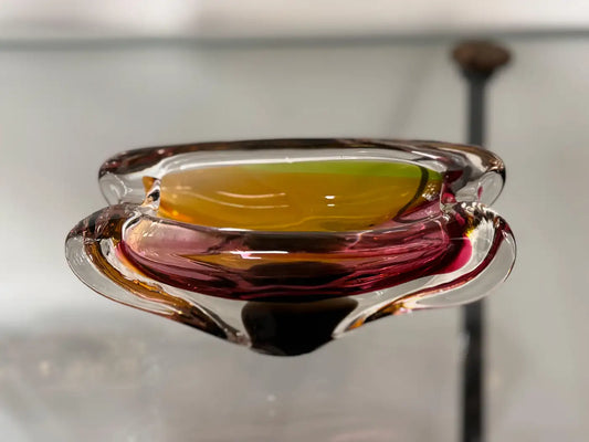 Italian Sommerso Glass Ashtray, Murano Attributed to Josef Rozínek, 1960s