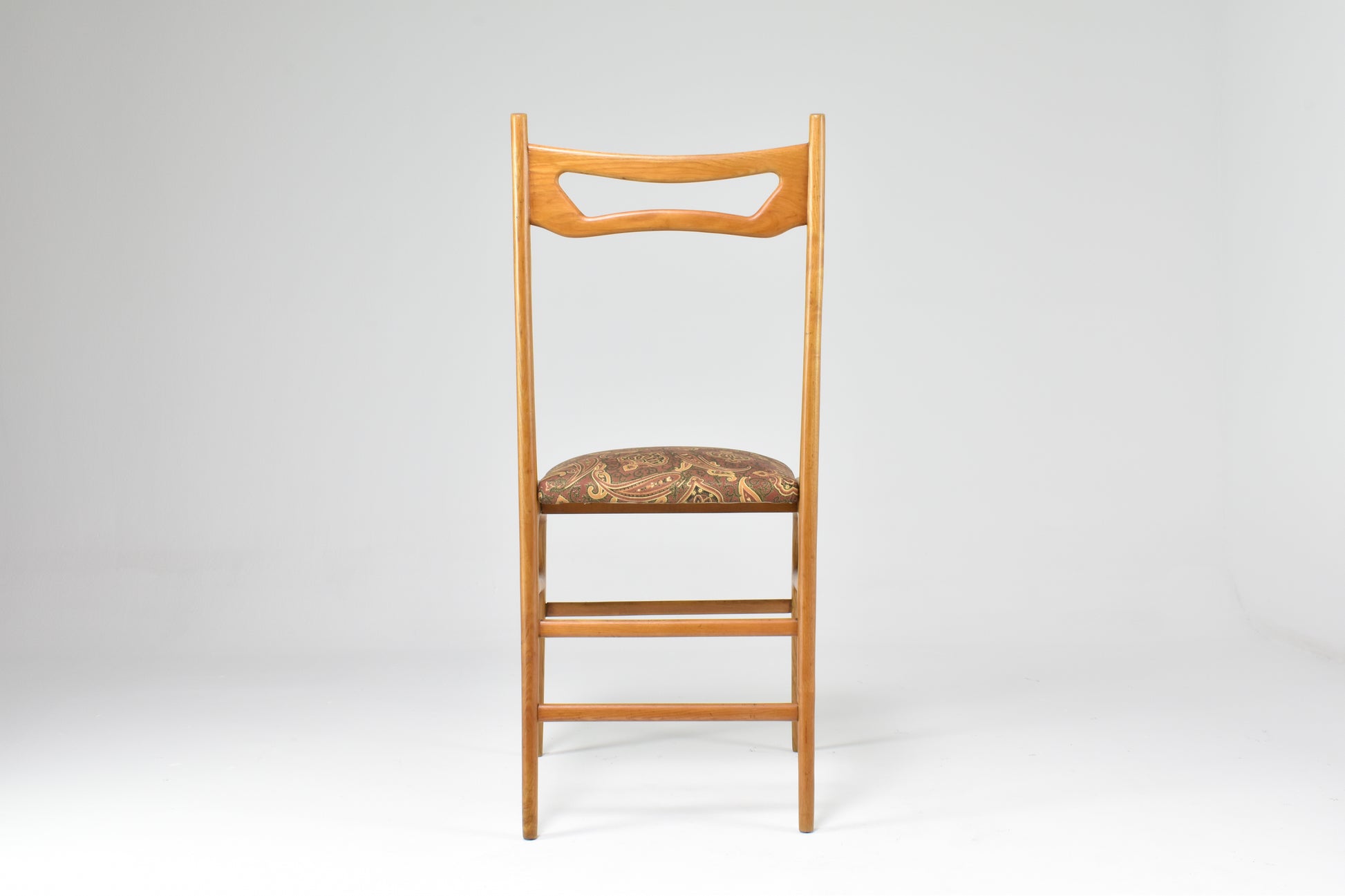 Italian Vintage Wooden Dining Chairs, Set of Four, 1950s