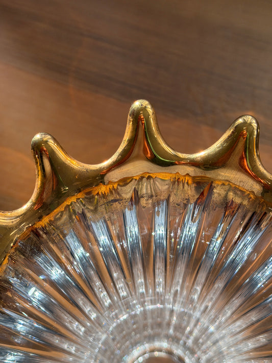 Val Saint Lambert Crown-Rim Crystal Vase, 1960s–70s