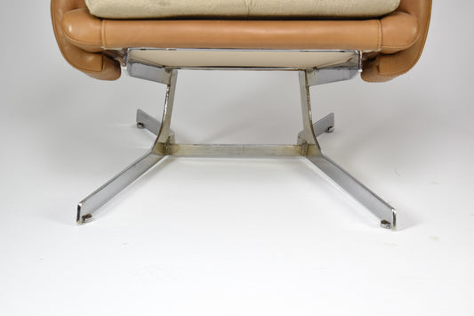 Pair of French Lounge Chairs Attributed to Raphaël Raffel for Apelbaum, 1970s