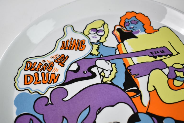 Pair of Italian Ceramic Plates by Franco Pozzi, 1965