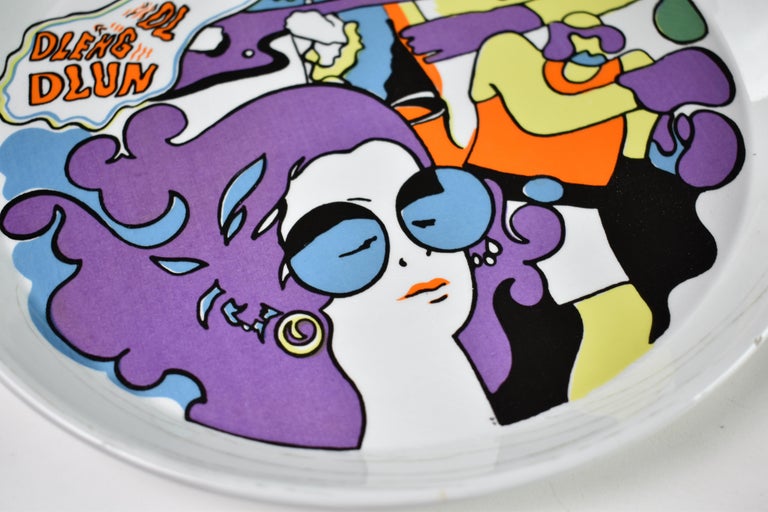 Pair of Italian Ceramic Plates by Franco Pozzi, 1965