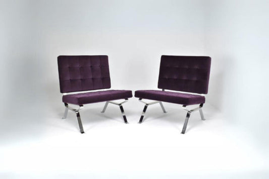Paire de fauteuils de salon italiens du milieu du siècle Dione Gastone Rinaldi, années 1950