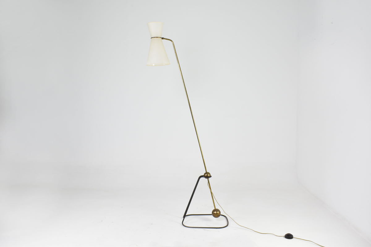 Pierre Guariche “G2 Pendulum” Floor Lamp for Disderot, France, 1950s