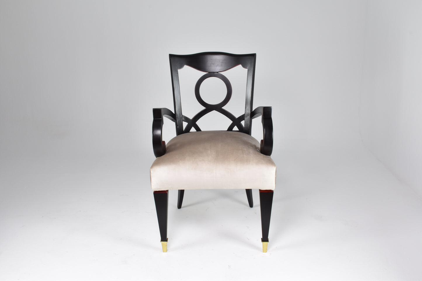Set of 4 Restored Italian Dining Armchairs with Game Table, 1960s