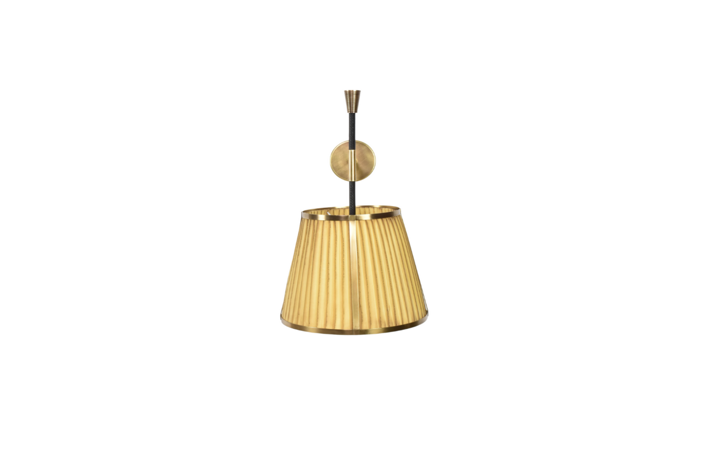 Caeli-W4 Brass and Fabric Sconce, JAS