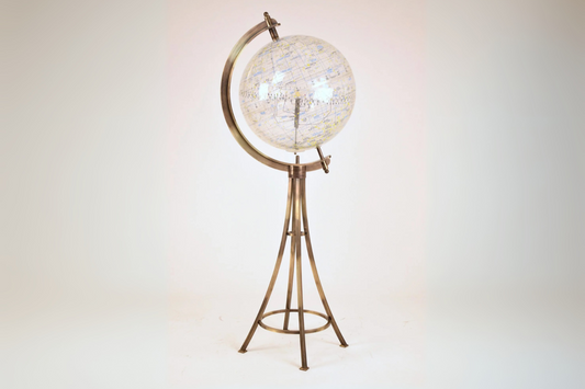 Globe céleste sur trépied en laiton par Robert Farquhar, États-Unis, années 1970 