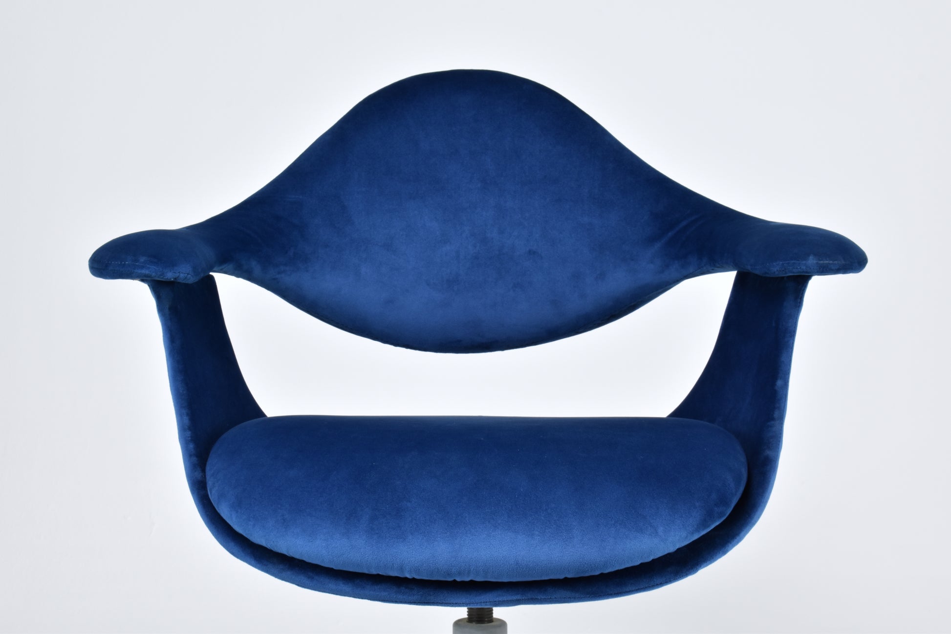 Velvet and Aluminum Armchair By George Nelson, USA, 1964s