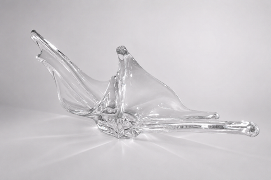 French Sculptural Crystal Centerpiece, 1960s