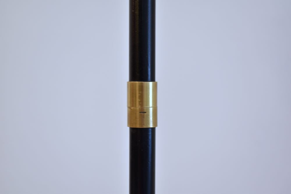 Vintage Italian Six-Light Brass and Opaline Glass Floor Lamp, 1950s