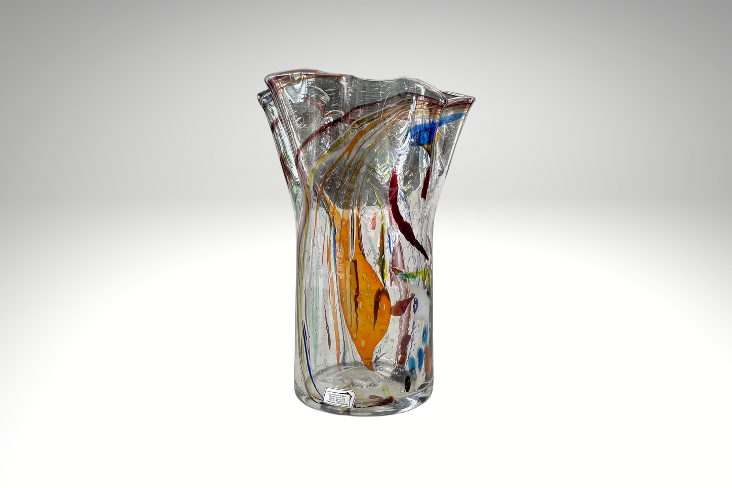1970's French Multicolour Crystal Vase - Spirit Gallery 