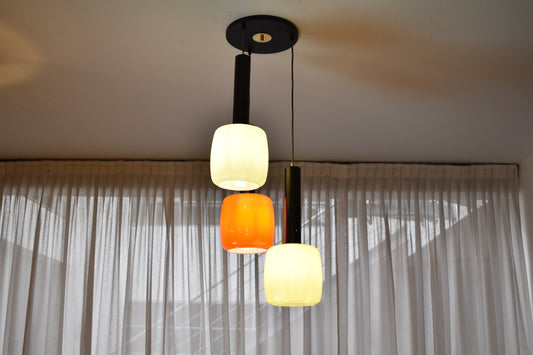 1950's Italian Multicolour Murano Glass Pendant by Stilnovo