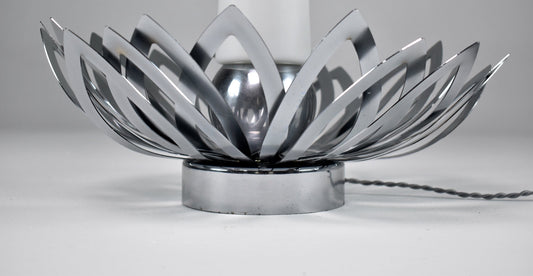 1970's Stainless Steel Flower Lamp by Jacqueline Trocmé - Spirit Gallery 
