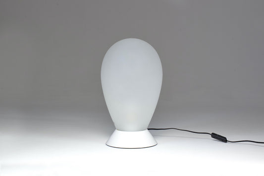 1970s Carlo Nason Table Lamp In White Murano Glass - Spirit Gallery 