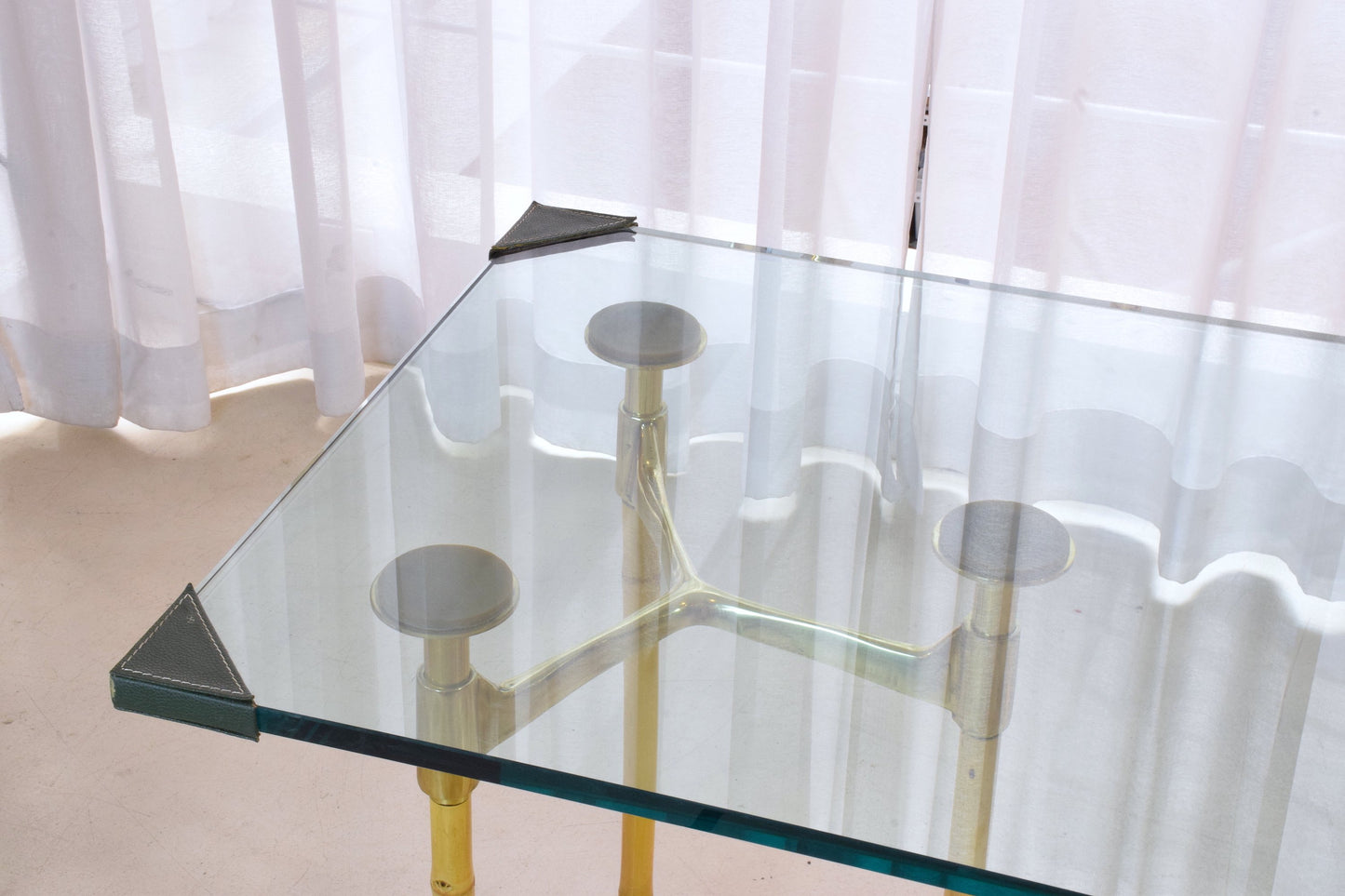 20th Century Vintage Brass Bamboo Desk Gabriella Crespi Style, 1970s - Spirit Gallery 