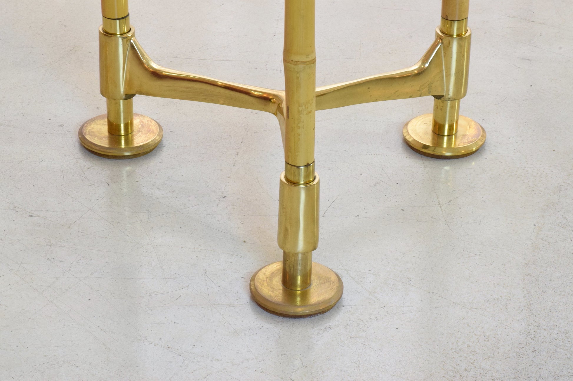 20th Century Vintage Brass Bamboo Desk Gabriella Crespi Style, 1970s - Spirit Gallery 