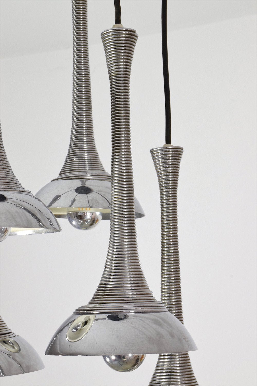 20th Century Vintage Italian Chrome Pendant Light, 1970's - Spirit Gallery 