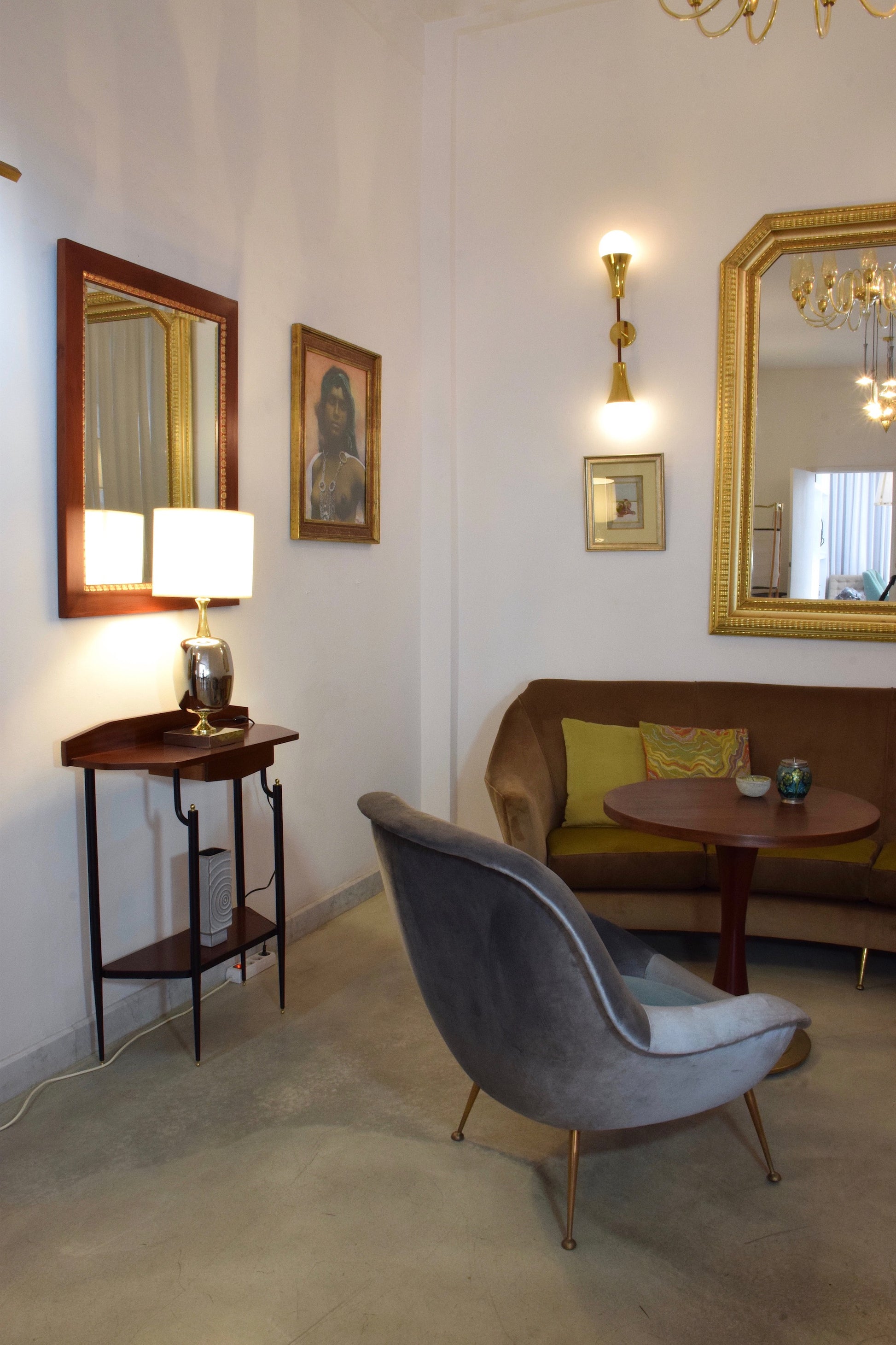 French Vintage Brass Table Lamp, 1970's - Spirit Gallery 