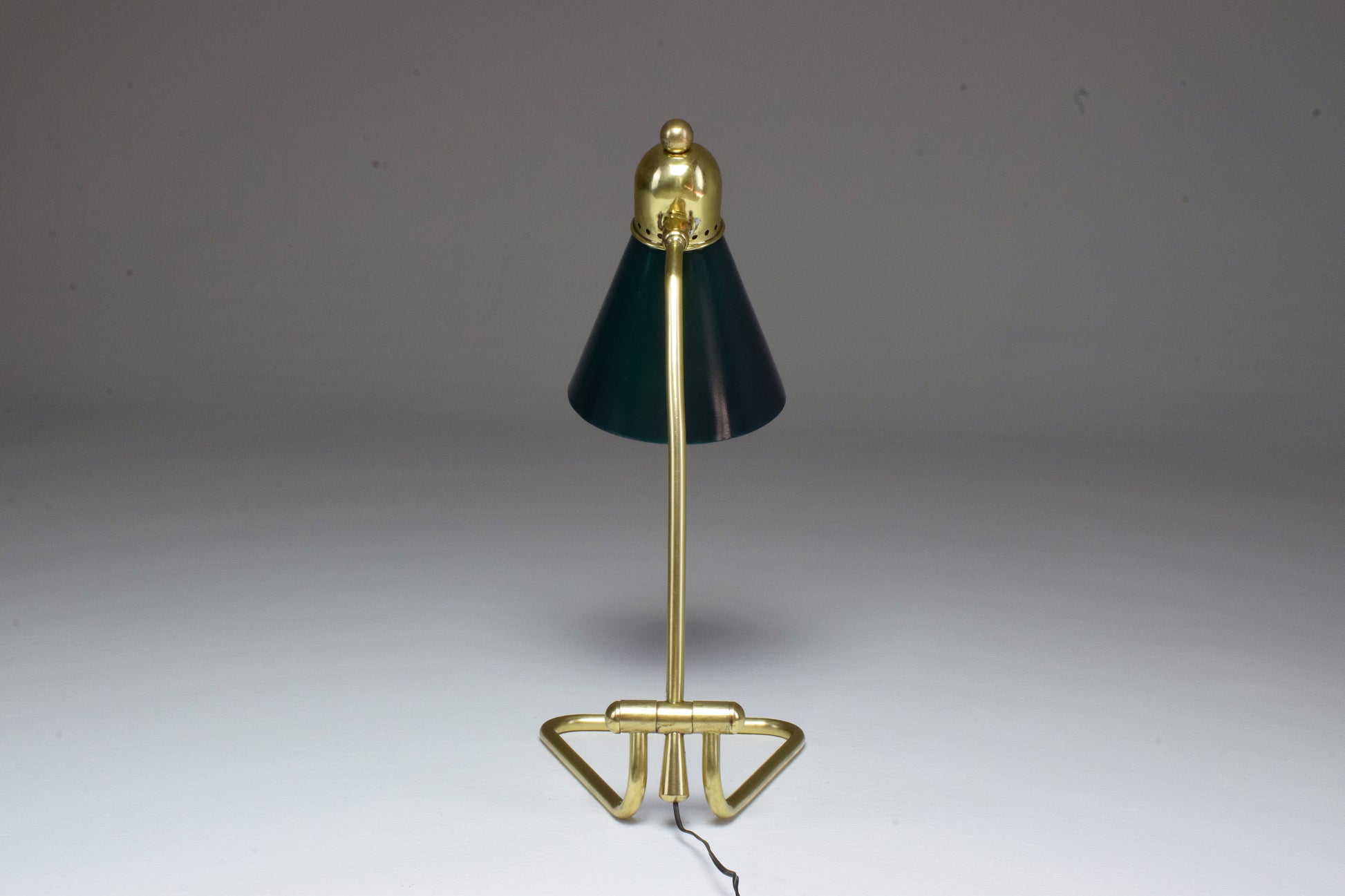 French Vintage Brass Table Lamp by Robert Mathieu, 1950's - Spirit Gallery 