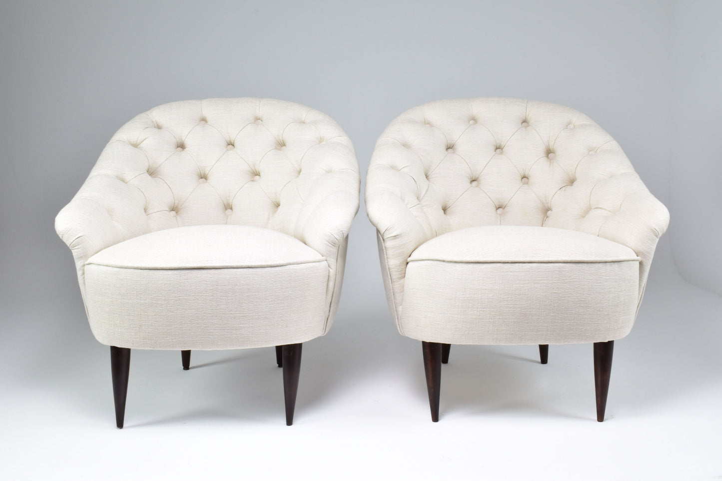 1950's Italian Restored Mid-Century Gio Ponti Attributed Armchairs